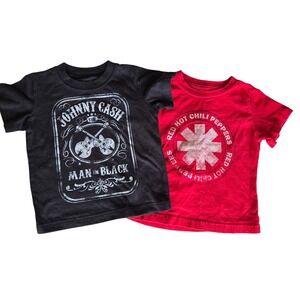 Johnny Cash Red Hot Chili Peppers Toddler Graphic T Shirt Set Size 12M